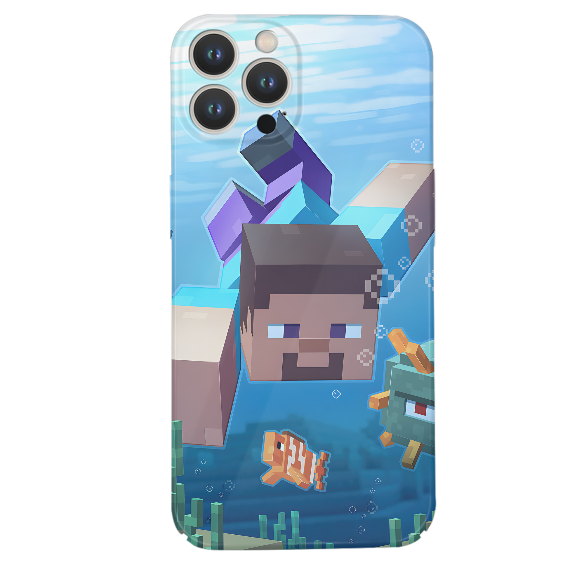 （画像用） マインクラフト ブロックの世界 Minecraft MC Block world 【iPhone 14シリーズ対応】ハードケース